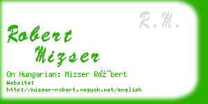 robert mizser business card